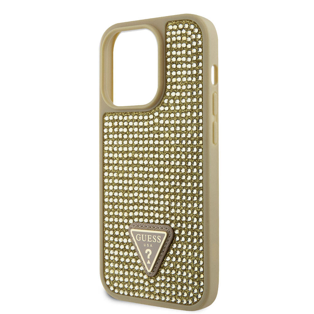 Guess iPhone 15 Pro Orjinal Lisanslı Taşlı Arka Yüzey Üçgen Logolu Telefon Kılıfı - 13 Guess iPhone 15 Pro Orjinal Lisanslı Taşlı Arka Yüzey Üçgen Logolu Telefon Kılıfı - 13